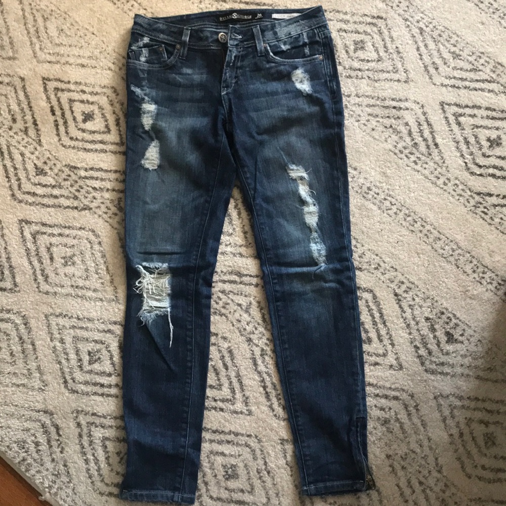 Dylan & George low rise skinny distressed jeans